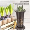 MERRYHAPY 2 Ceramic Orchid Pot Cotta Garden Pots Rustic Decorative