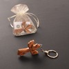 Kassis Olive Wood Key Ring Cross in Angel Shape Beautiful