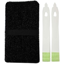 Sanverum HA1300 Grave Cleaning Tombstone Sponge with Letter Polishing Brush Size: Tombstone Sponge Approx. 6.1 x 3.5 inches (15.5 x 9 cm), Letter Polishing Brush: 6.3 x 0.9 inches (16 x 2.2 cm)