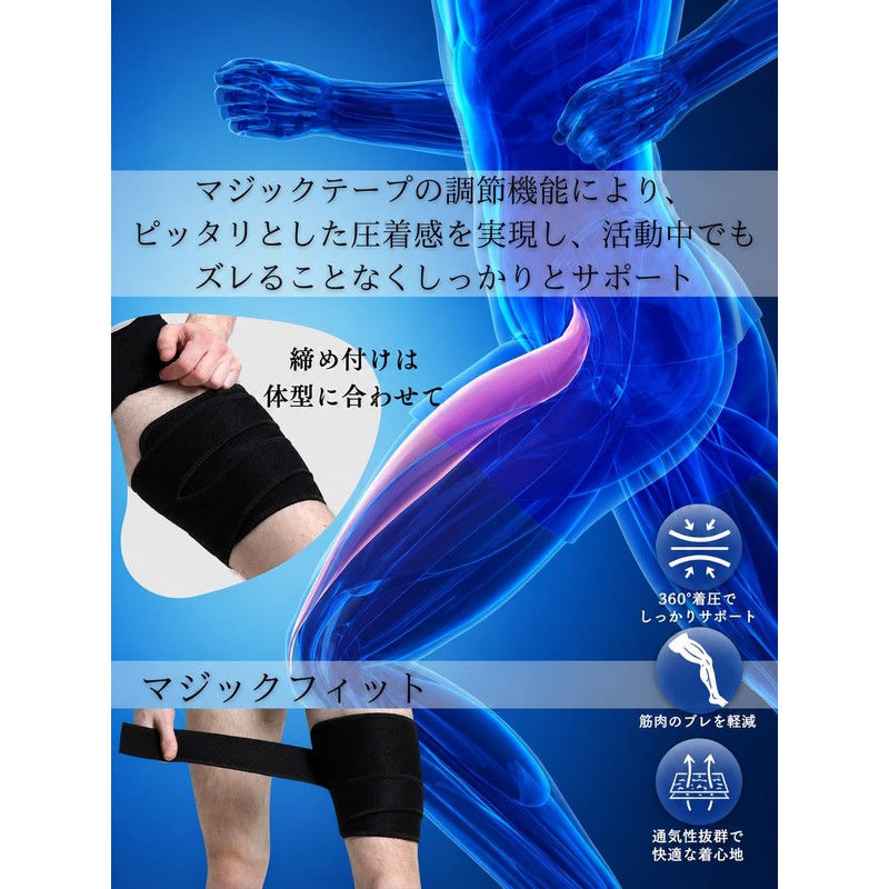 Thigh/Thigh Supporter, Hip Joint, Men/Women's, For Sports, Does Not Shift,