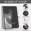 EMSHOI Spiral Notebook College Ruled, A5 Small Hardcover Leather, 140