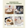 Famiware Dinnerware Sets for 4, Ocean Round 12-Piece Kitchen Plates