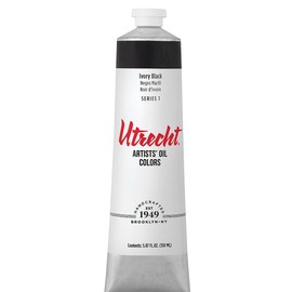 Utrecht Artists' Oil Paint - Ivory Black, 150 ml tube