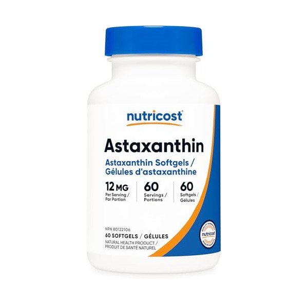 Nutricost Nutricost Astaxanthin (12mg) 60 Softgels - (2 Month Supply)