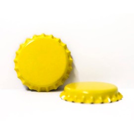 North Mountain Supply Beer Bottle Crown Caps - Yellow - Oxygen Barrier - 250 Count