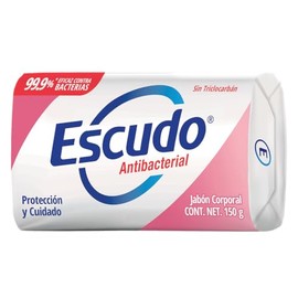 Escudo Antibacterial Jabón Protección y Cuidado Rosa, sin Triclocarbán. Barra de 150 gramos