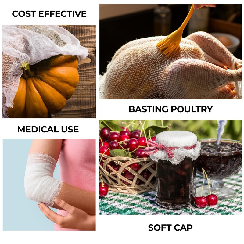Dark White Premium Reusable Cheesecloth 100% Organic Cotton for Straining,