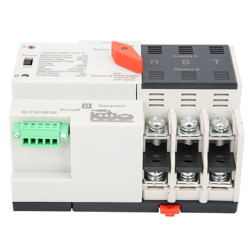 W2R-100 Power Automatic Transfer Switch Din Rail Mounted Power Transfer