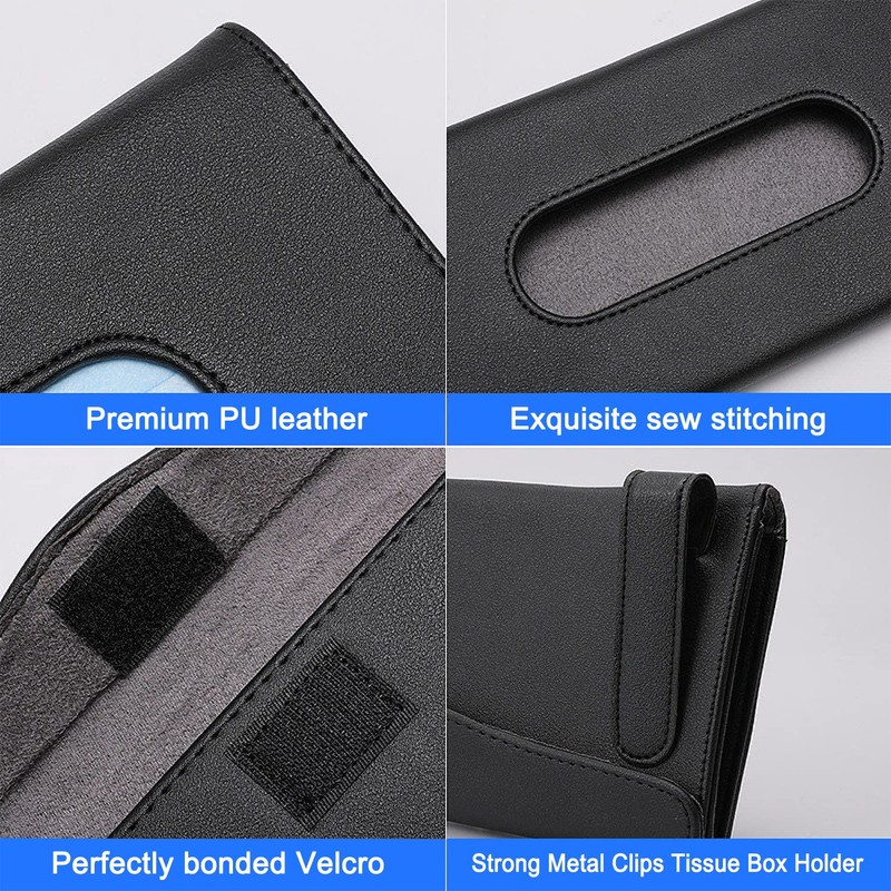 Langmeil Car Tissue Holder, 2 Pack Sun Visor Napkin Holder,