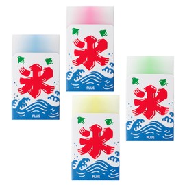 Plus Eraser, Air In Mt. Fuji Eraser, Summer Festival, Shaved Ice, 4 Assorted Colors, Blue Hawaii, Strawberry, Melon, Lemon, ER-100AIF 36-574 x 4