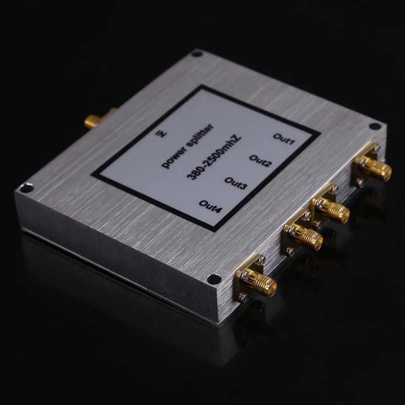 2X 4 Way SMA Power Splitter 380Mhz-2500MHz,SMA Female Power Divider