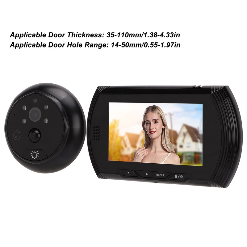 2MP 1080P Digital Door Viewer Peephole Camera 4.5in LCD Display