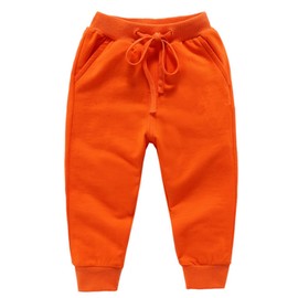 CuteOn Boys Orange Joggers Toddler Jogger Pants Girls Boys Sweatpants 7T