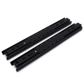 Heavy-Duty 3-Section Drawer Slides – 2 Pack 35mm Silent Buffer Keyboard Tracks – Soft Close Furniture Runners for Cabinets, Wardrobe Drawers, Pull-Out Trays – Full Extension, Easy Installation