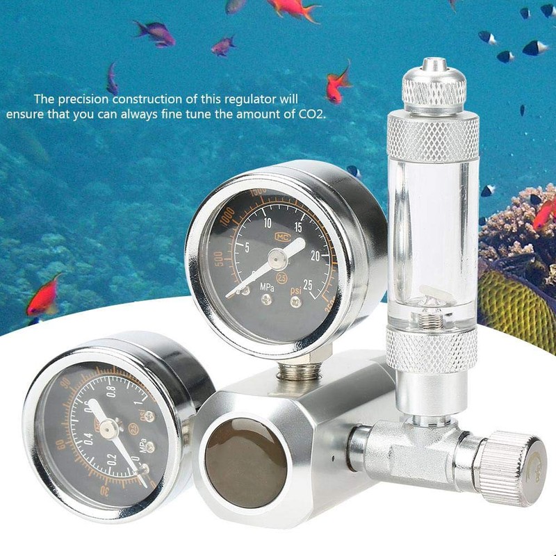 Pssopp CO2 Pressure Regulator CO2 Aquarium Pressure Regulator Valve with