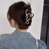 1Pcs Metal Silver Hair Claw Clips - Large Fashion Hair