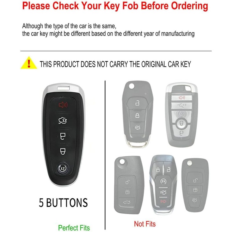 TECART Key Case Fit for Ford Edge Explorer Soft TPU