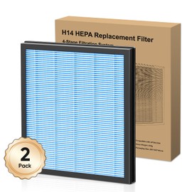 DAYETTE AP303/304 Replacement H14 HEPA Air Purifier Filter, Designed for Smoke Wildfire, Activated Carbon
