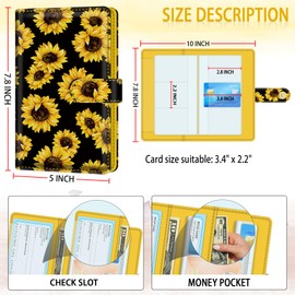 Aatacas Business Card Organizer Book for Women & Men, Unisex PU Leather Portable Business Card Book Holder, Credit Card Organizer Binder 96 Card Slots (Up to 192 Business Cards)