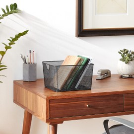 Mesh Open Bin Storage Basket Organizer for Fruits, Vegetables, Pantry Items Toys 2041-6 (6, 10 X 8.8 X 5.8)