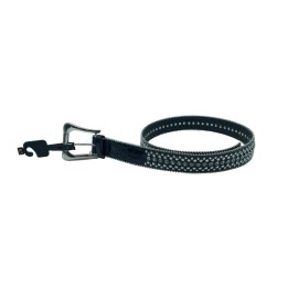 Kmart Studded Rocker Pop Punk Black Silver Belt Wide Small Medium 32" - 37" Emo Grunge