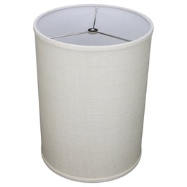 FenchelShades.com 11" Top Diameter x 11" Bottom Diameter 15" Height Cylinder Drum Lampshade USA Made (Burlap Off White)
