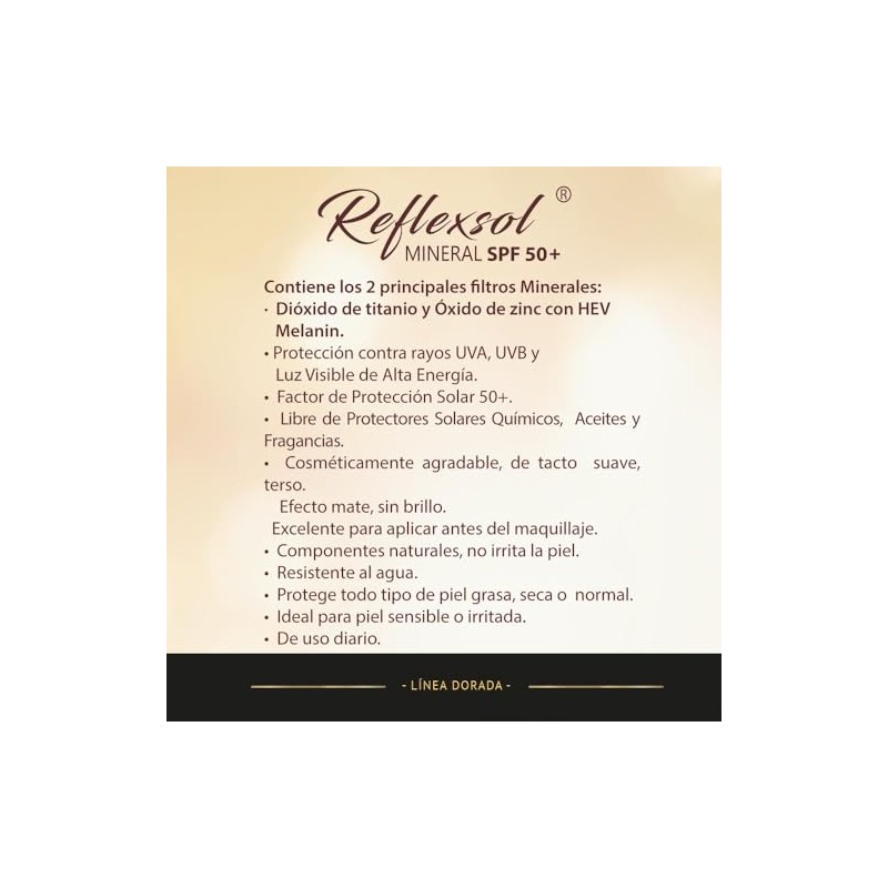 Reflexsol® Mineral SPF 50+ Protector Solar con HEV melanin
