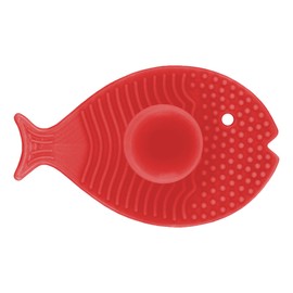 Innobaby Bathin Smart Silicone Cradle Cap Brush for Baby, Essential for Dry Skin & Eczema, Silicone Scrubber & Gentle Exfoliator with Suction Handle, Quick Dry Food Grade Silicone, Red