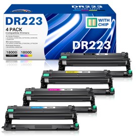 colorfly DR223CL Drum Unit Compatible Replacement for Brother DR223CL DR-223CL DR223 DR-223 DR223CL Drum use with MFC-L3770CDW MFC-L3750CDW HL-L3290CDW HL-L3210CW HL-L3230CDW (Black Cyan Magenta Yellow 4 PK)