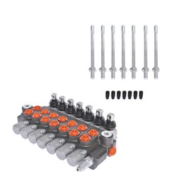 ALL-CARB Hydraulic Directional Control Valve Hydraulic Valve Double Acting Valve 7 Spool 11GPM 3625PSI SAE Ports for Small Tractors Tractors Loaders Log Splitters