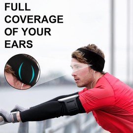 QOMJUFA Pack of 3 Sports Headband, Ear Warmers for Men and Women, Spring/Autumn/Winter, Running Headband, Women's Winter, Bicycle Ears, Wind Protection for Jogging, Running, Hiking, Cycling and