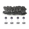 Drchoer 150Pcs Fishing Rubber Bobber Beads Stopper, 6 in 1 Float Sinker Stops, Black Oval,Size L,M,S Available (Black cylinder, M(150pcs))