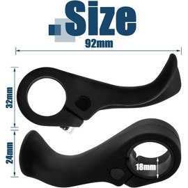 Bestgle 2 x bicycle handlebar ends, thumb grip, mountain bike handlebars, nylon MTB bar ends, safety bicycle grips 22.2 mm