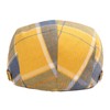 Lifup Unisex Flat Cap Checked Cotton Summer Flat Hat, yellow