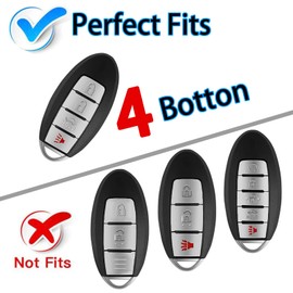 WORCAS Smart Key Fob Cover Soft TPU Key Case Keyless Compatible with 4 Button Nissan Altima Maxima Armada Murano Rogue Versa Pathfinder Leaf Sentra GT-R Infiniti EX FX X G JX M Q QX Series (Pink)