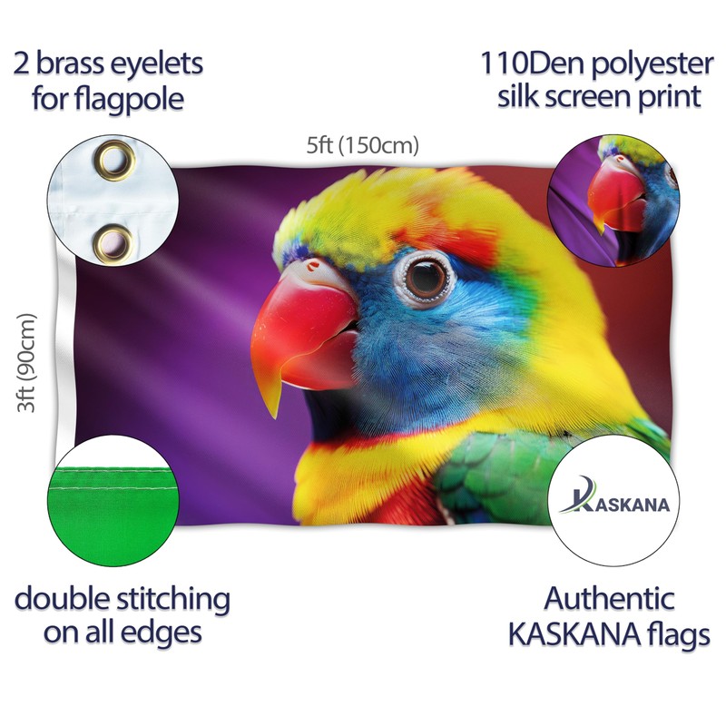 Bird Flag - Large Funny Flag - Double-Sided Print -