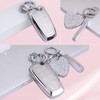 Meruns for Ford key fob cover with Diamond Bling Keychain,