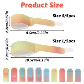 Ptwola 10 Pcs Hammer Toe Wraps Reusable Fabric Hammer Toe Corrector for Men & Women Toes Splints for Crooked Toes