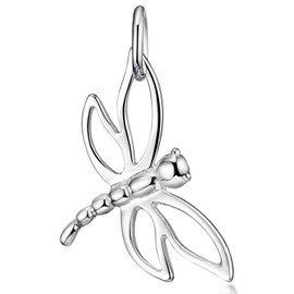 MATERIA by Matthias Wagner KA-10 Jewellery Dragonfly Pendant 12 x 21 mm 925 Sterling Silver, Sterling Silver