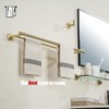 JQK Double Towel Bar 27 Inch, Brass Gold Useable Length