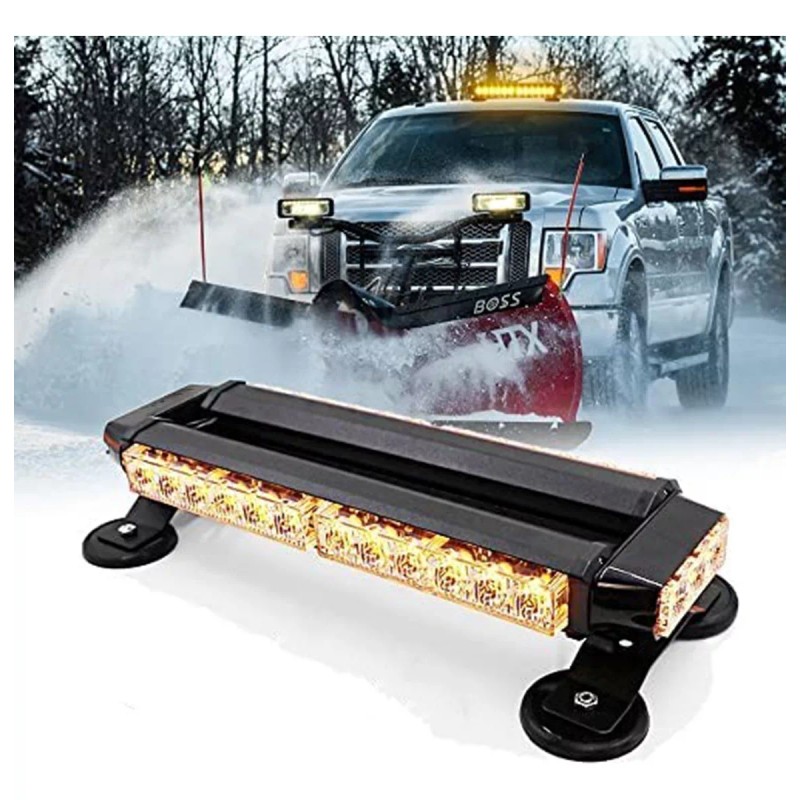 PUNKZZ Barra Torreta Estrobo Codigo Leds Con Base Magnética 14