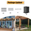 ICokin 4×4 Post Base 8 Pcs,Deck Post Brackets,Inner Size (3.6"x3.6“）Heavy