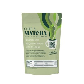 Two Leaves and a Bud Chef's Matcha Green Tea, 100% Japanese Culinary Matcha powder, Iced or Hot Lattes, Use in Baking, Smoothies, Ice Cream and More |1 Resealable Bag, 12 oz