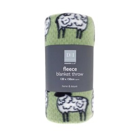 HeatTreats Country Club Sheep Print Lightweight Fleece Blanket 120x150cm