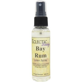 Bay Rum Linen Spray, 4 ounces - Eclectic Lady Sheet and Linen Spray - No Artificial Colors, Parabens, or Preservatives - Long-Lasting Scent for Bed, Fabric & Pillow
