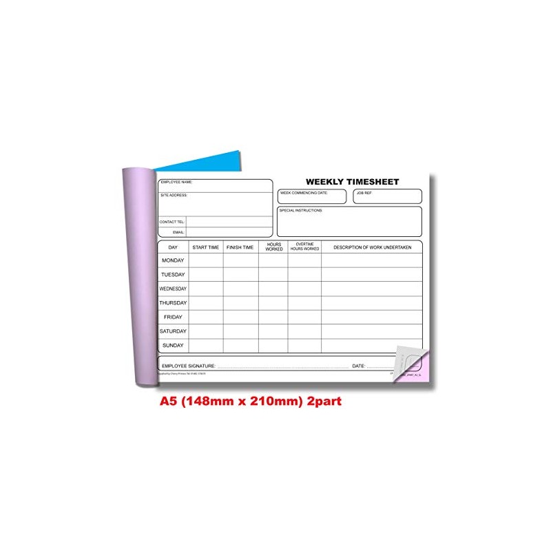 Cherry | NCR | Weekly Timesheet | Duplicate Book |