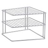 SmashingDealsDirect® 3 Tier Grey Corner Kitchen Plate Rack Tidy Cupboard
