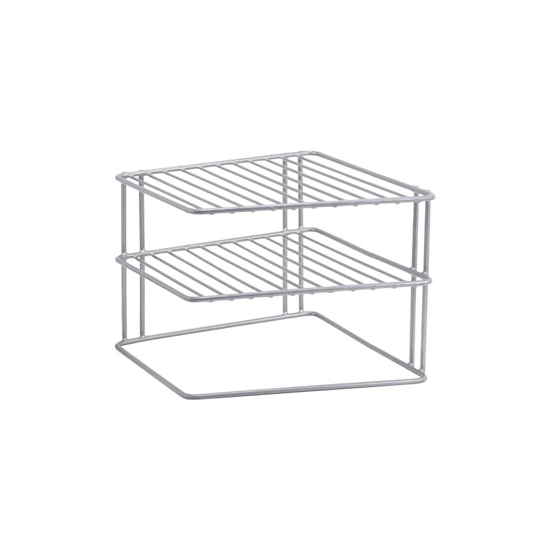 SmashingDealsDirect® 3 Tier Grey Corner Kitchen Plate Rack Tidy Cupboard