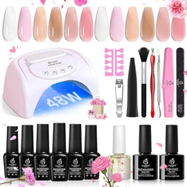 Beetles Gel Nail Polish Kit with Led Light Base Gel Top Coat Gel Polish Starter Kit BT-ST266US