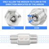 ChillWaves 304 Stainless Steel In-Line Siamese Check Valve 3/8" NPT